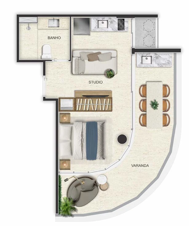 Studio 01 — 48,17 m²
